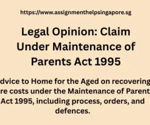 Legal Opinion: Claim Under Maintenance of Parents Act 1995