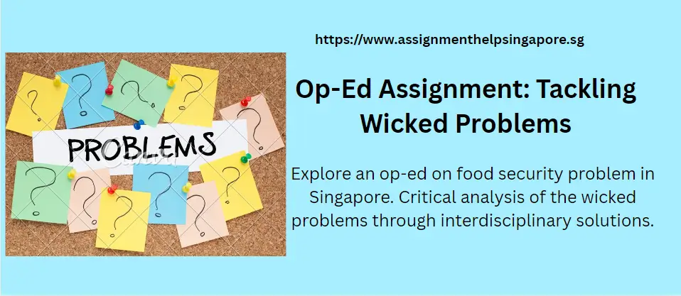 Op-Ed Assignment: Tackling Wicked Problems